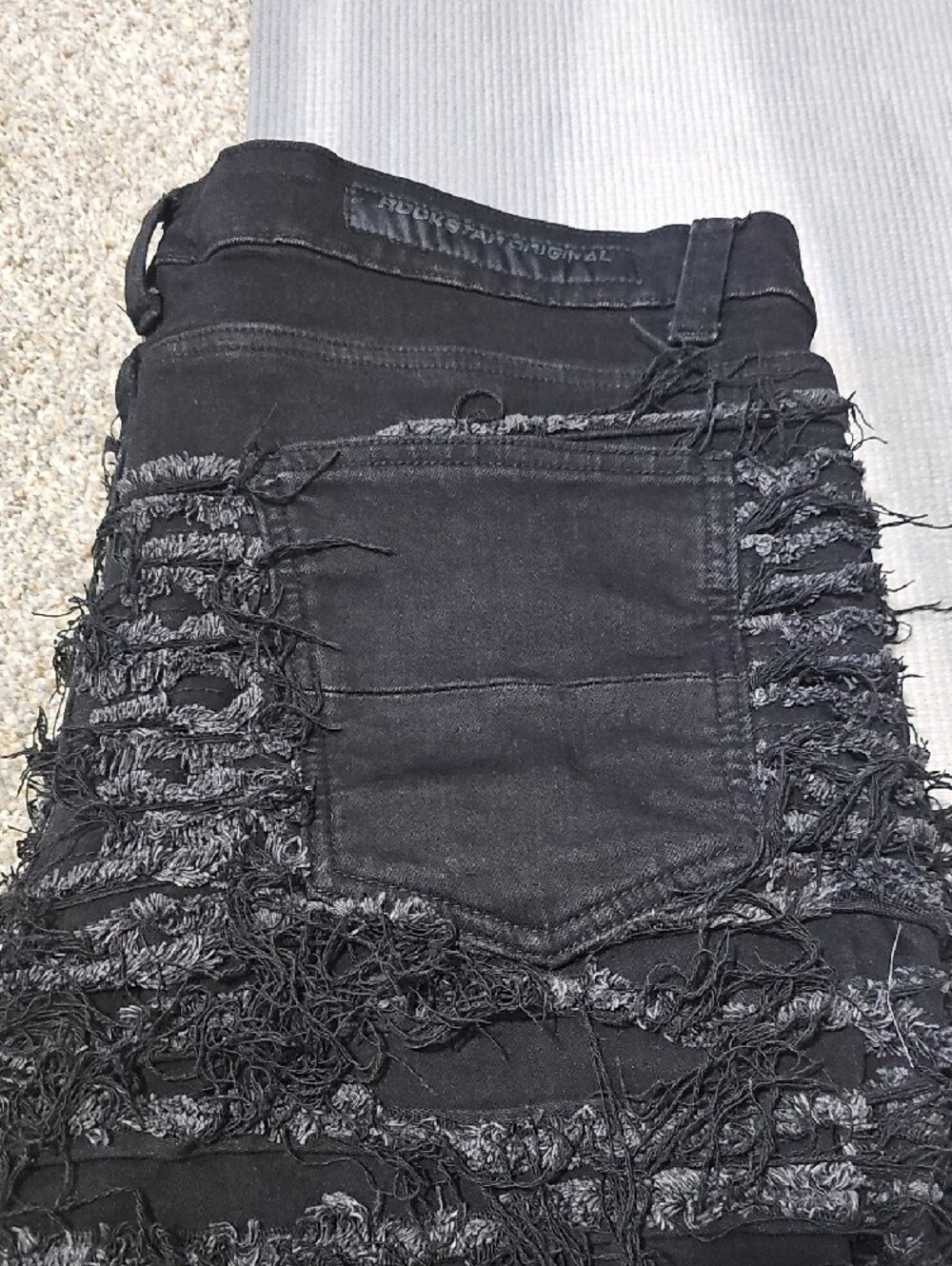 Men's Black Ruffle Texture Lounge Pants - Picture 3 of 5